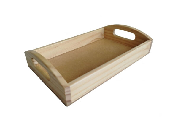 Bandeja de madera chica alargada